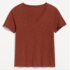 NWT OLD NAVY EveryWear V-Neck Slub-Knit T-Shirt Color: COPPER MOON SIZE X-LARGE